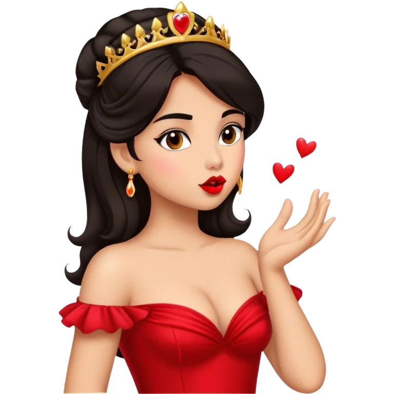 Princesa Lanzando beso  emoji