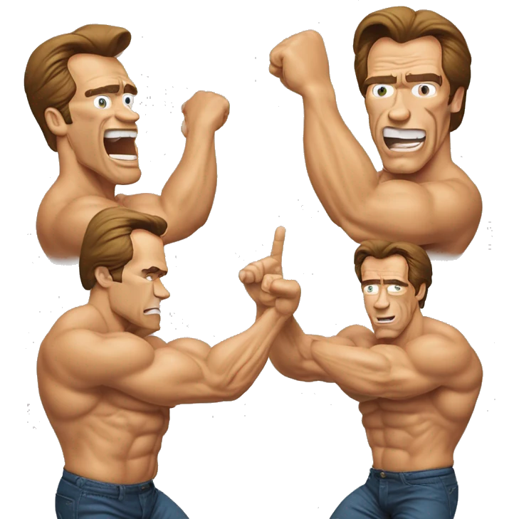 Arnold Schwarzenegger 1975 in is Best Pose emoji