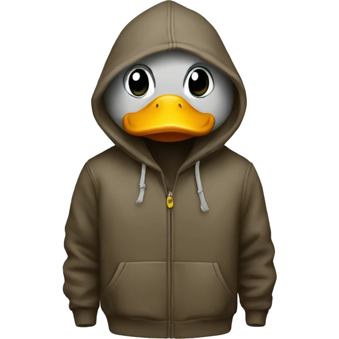 A hoodie with a duck emoji