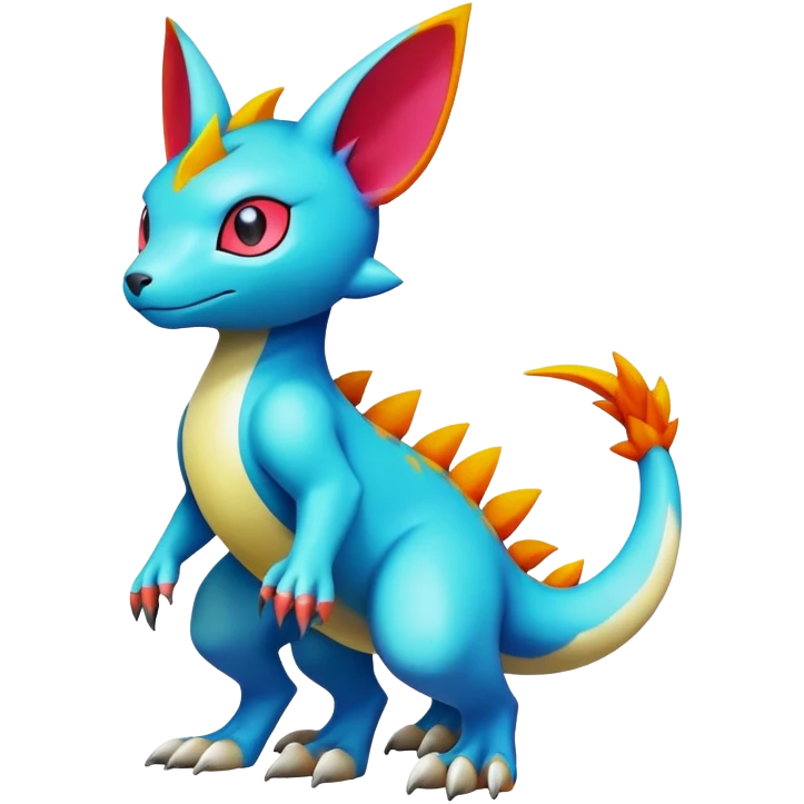 colorful Fakémon-Digimon-Fionbri-Trico-creature (full body) emoji