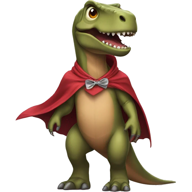 Trex wearing a cape emoji