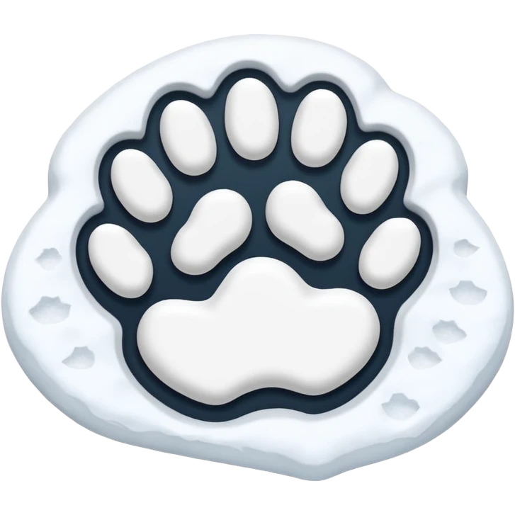 simple white Cat footprint emoji