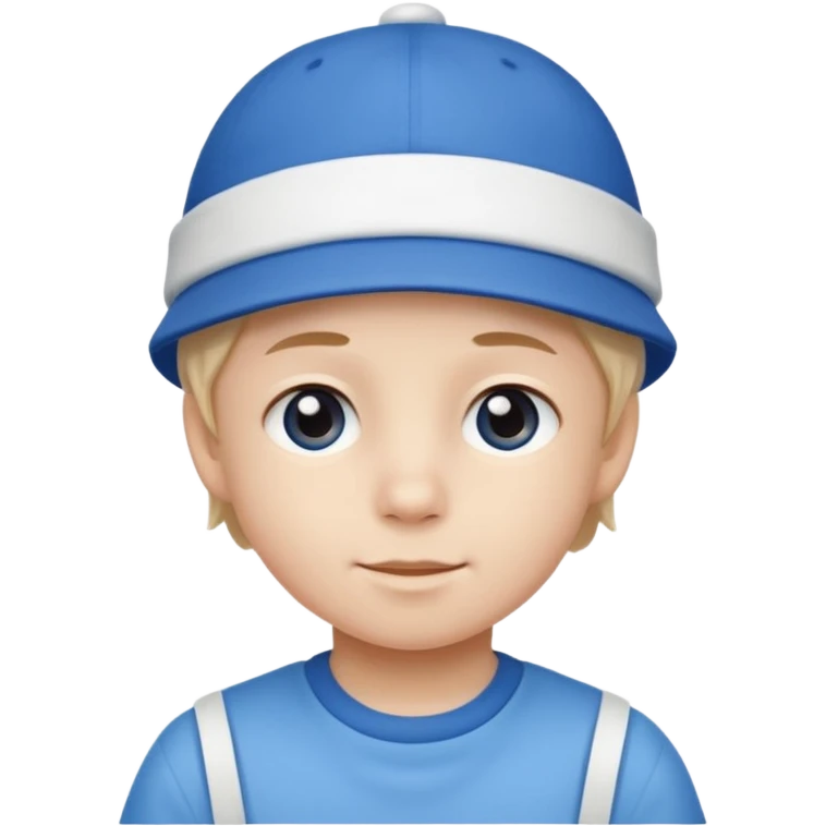 kid with blue and white hat emoji