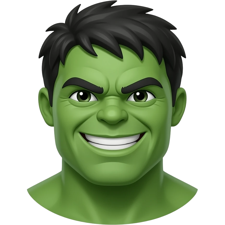 Hulk with  smile emoji
