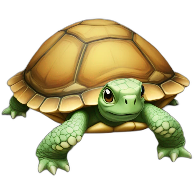Chat sur une grosse tortue emoji