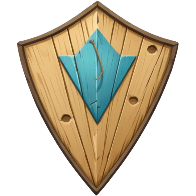 Old, faded, cracked wooden kite-shiled emoji