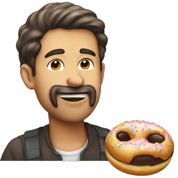 Man licking a donut  emoji