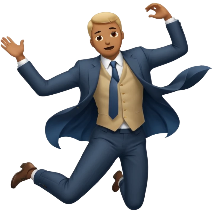 A man falling emoji