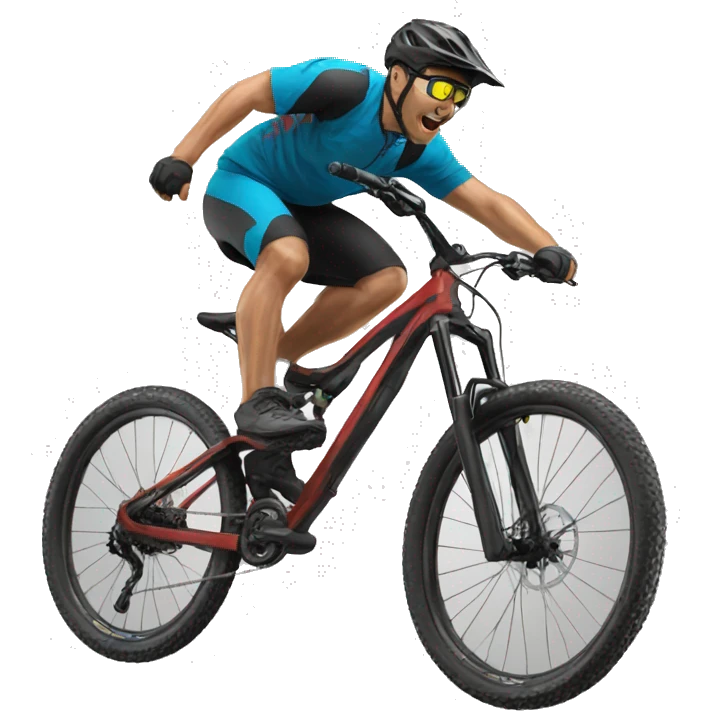 Mountain bike jump emoji