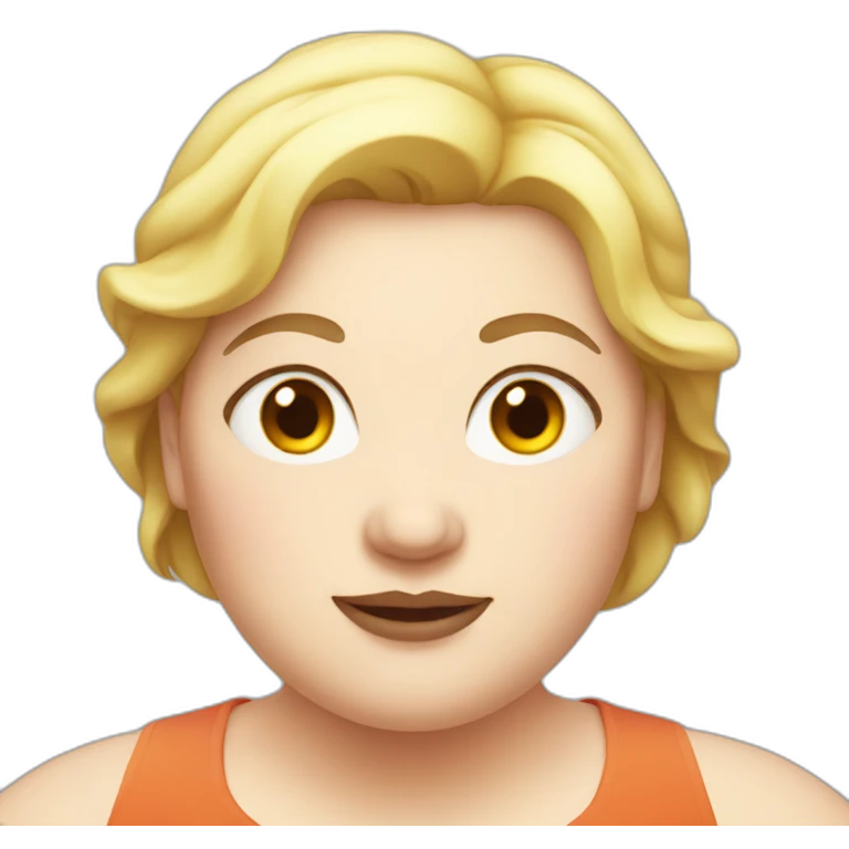 fat white woman emoji