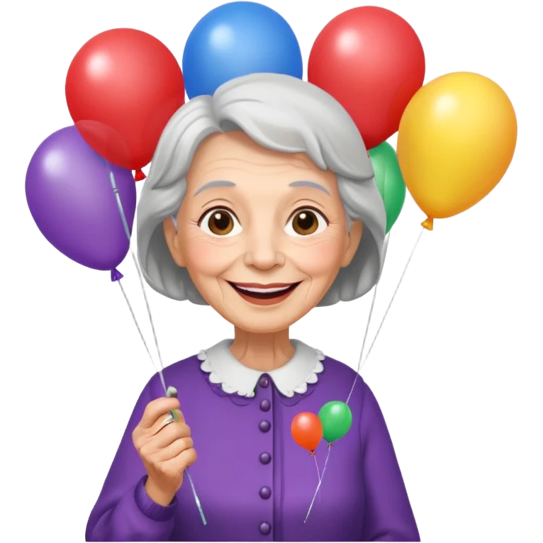 balloons holder ol woman emoji