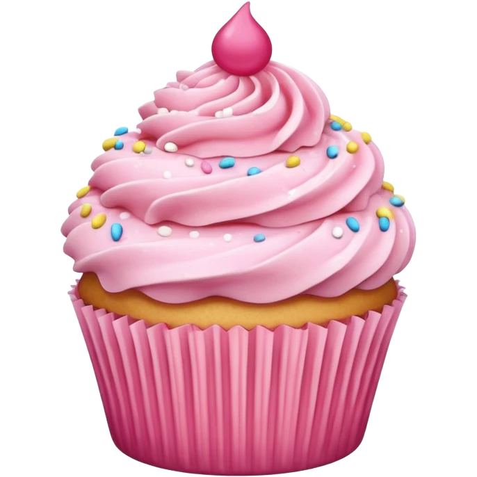 Cupcake with pink icing emoji