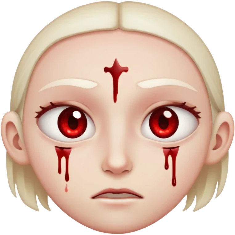 czoło z okiem i krwią emoji