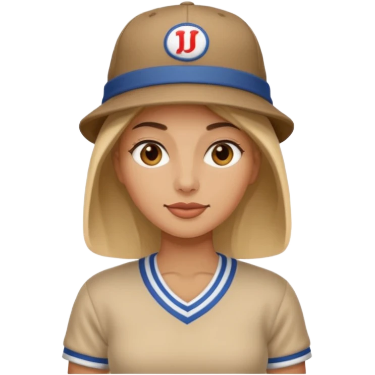 woman jersey and hat emoji