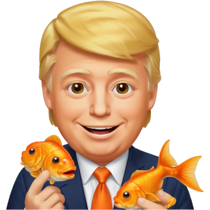 trump eating goldfish emoji