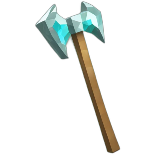 a diamond pickaxe from minecraft emoji