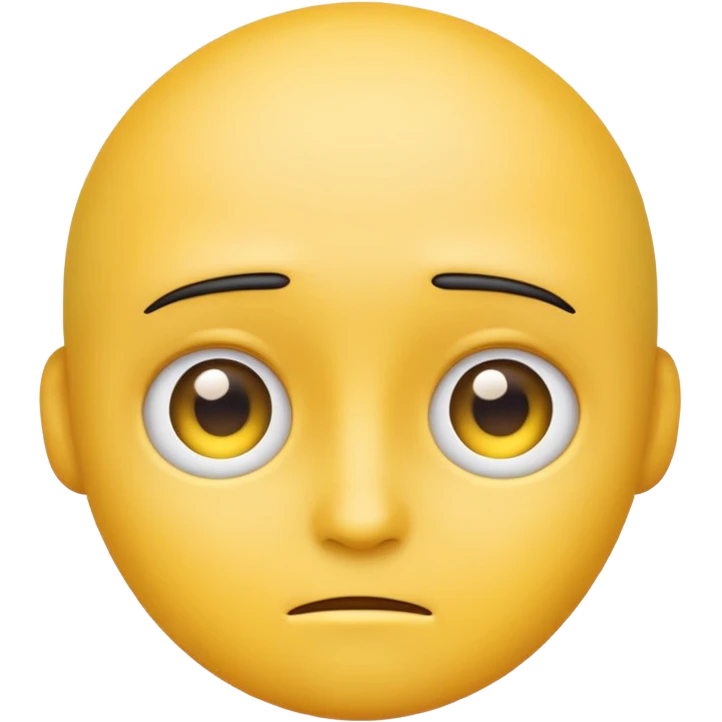 emoji with *NO* eyebrows staring into your soul  emoji