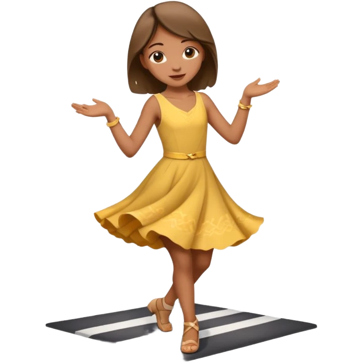 Girl dance on crossroad  emoji