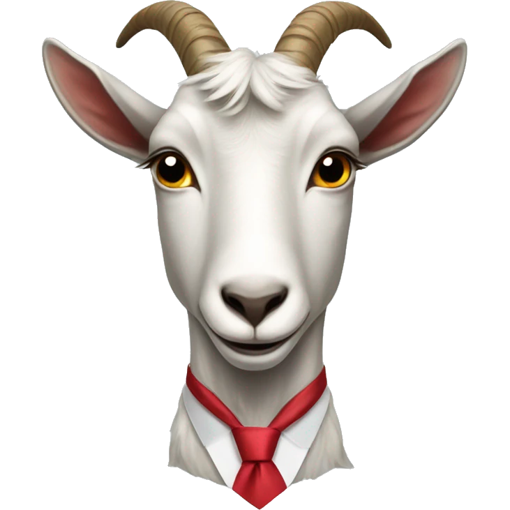 Goat wearing a tie emoji