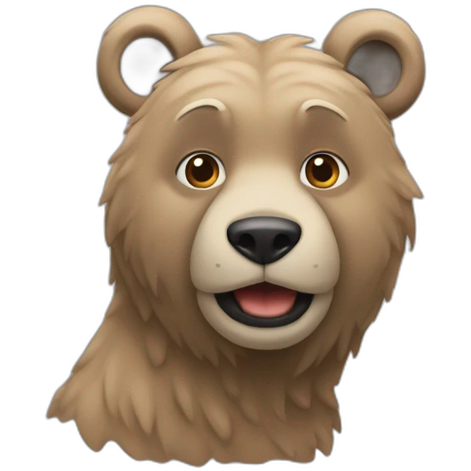 Potin qui se bat qu’intrépide un ours emoji