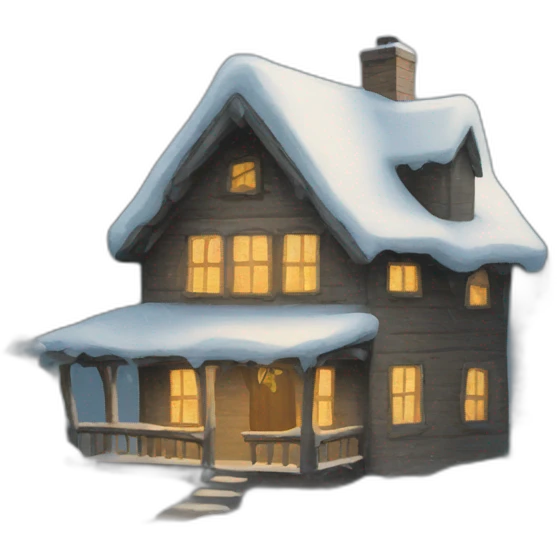 framed winter painting emoji
