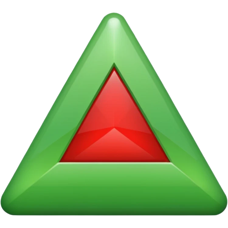 triangulo verde y rojo emoji