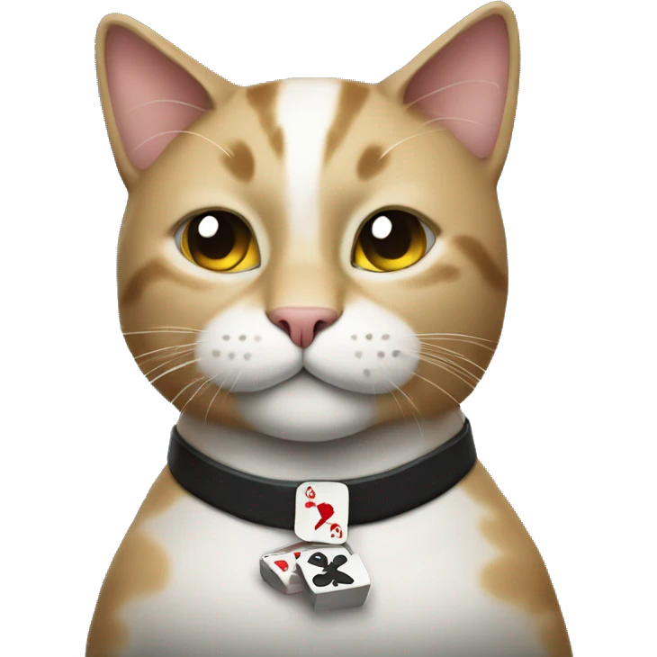 a cat who is gambling emoji