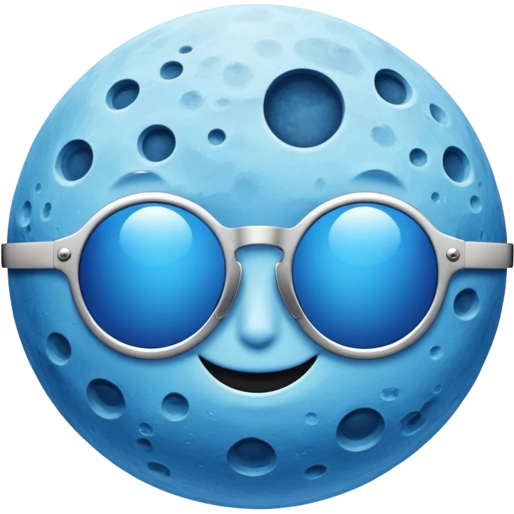 blue moon with 80’s sunglasses emoji