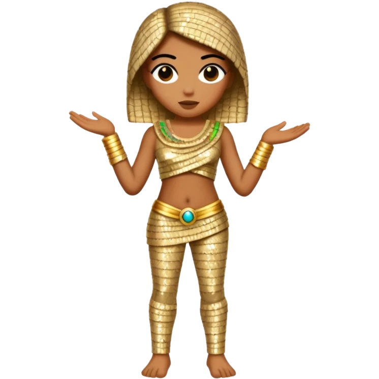 The Mummy from Universal Monsters with beige sequin outfit  emoji