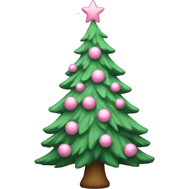 light pink christmas tree emoji