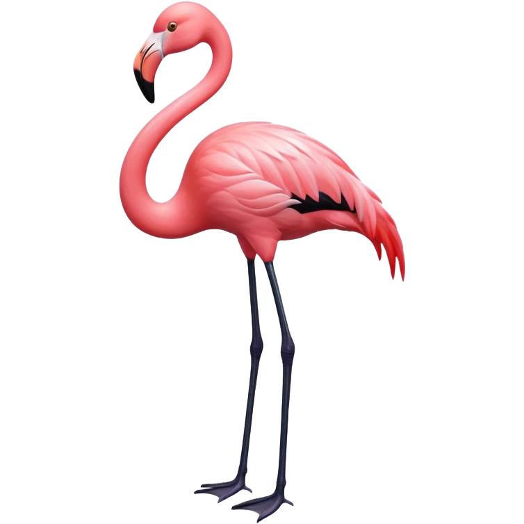 Black flamingo emoji