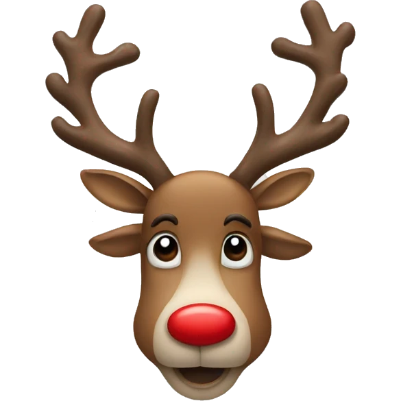 Red nose reindeer  emoji