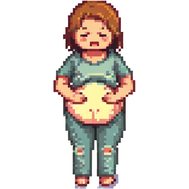 a person with stomach ache emoji