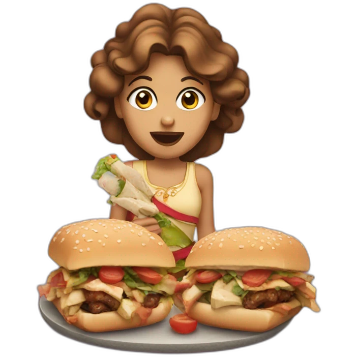 princess eat kebab emoji
