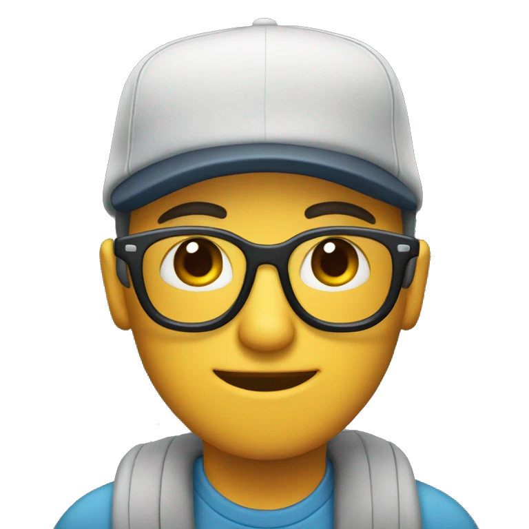 Persona con lentes y gorra  emoji