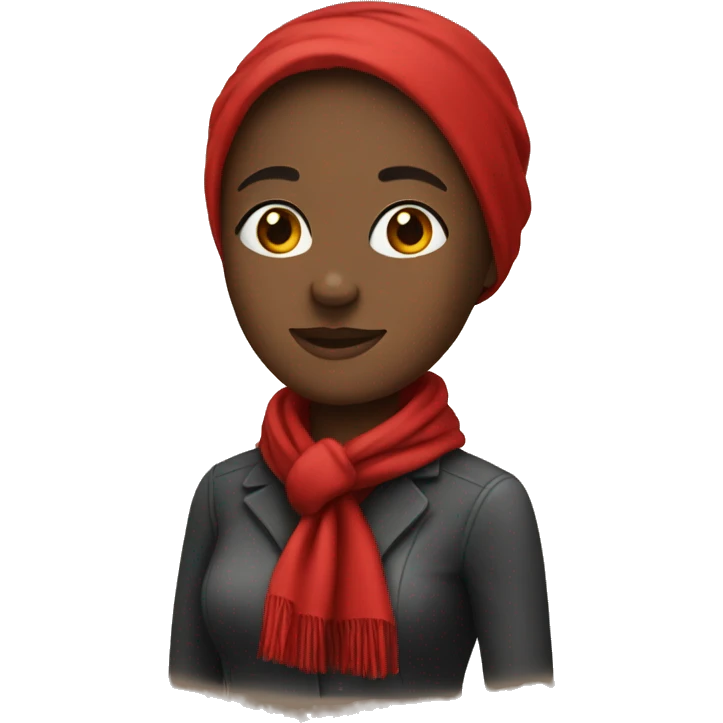 woman with red scarf  emoji