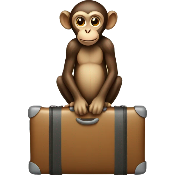 monkey with luggage emoji