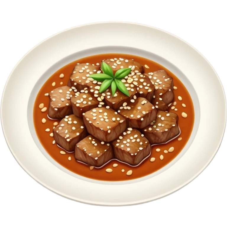 Plate of ginger beef  emoji