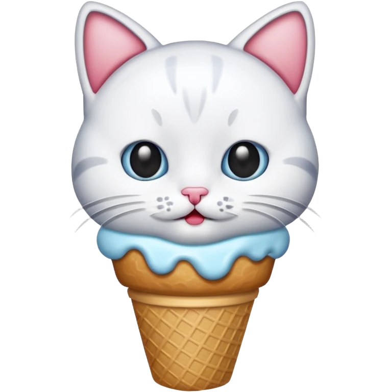 kitty eating ice cream emoji