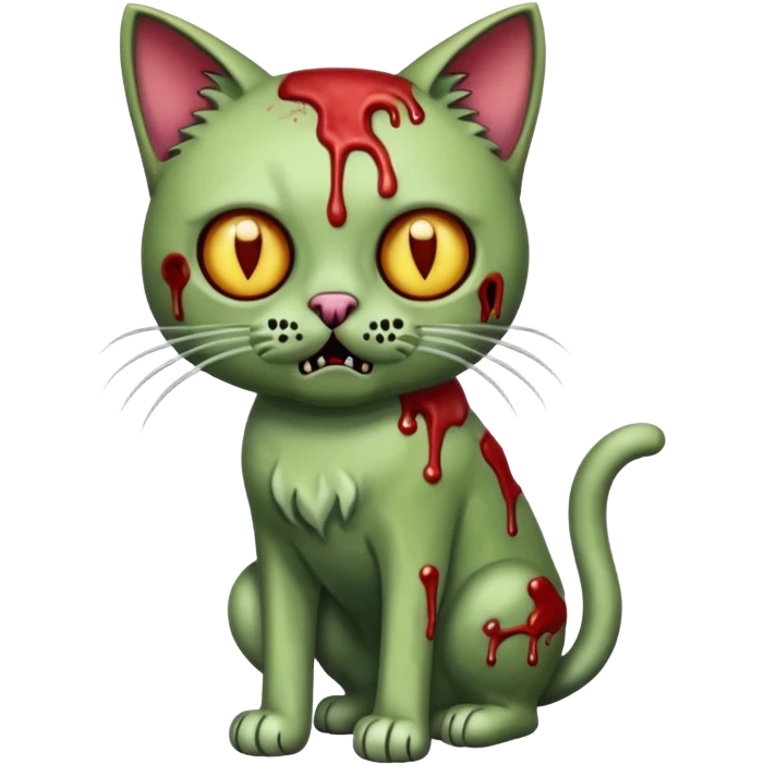 zombie cat full body emoji