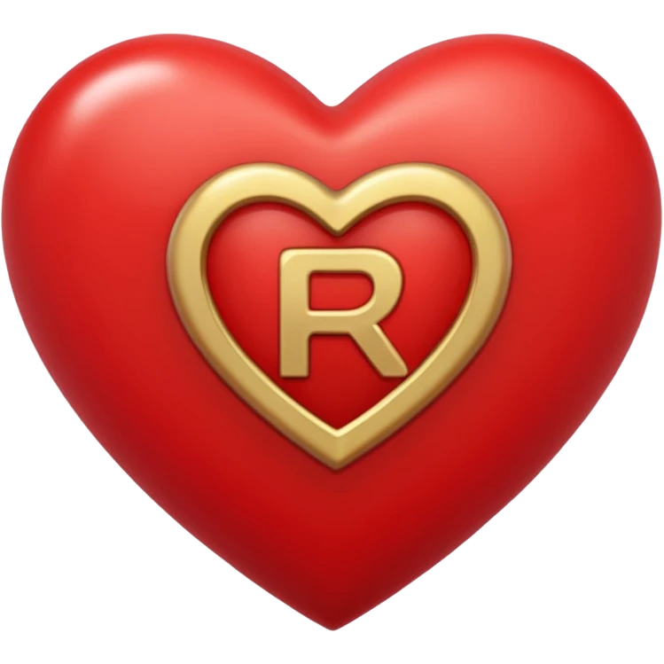 a red heart with a R and a S emoji