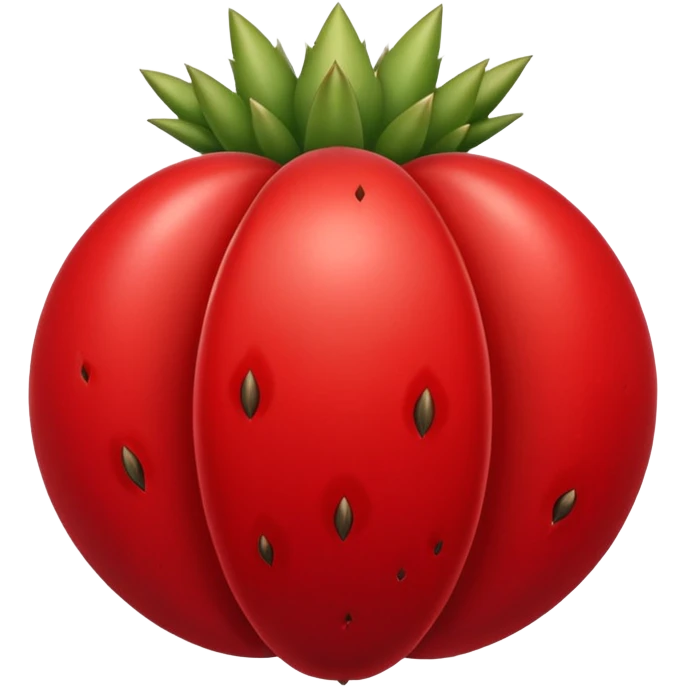 Stenocereus genus fruit without spikes, red and round emoji