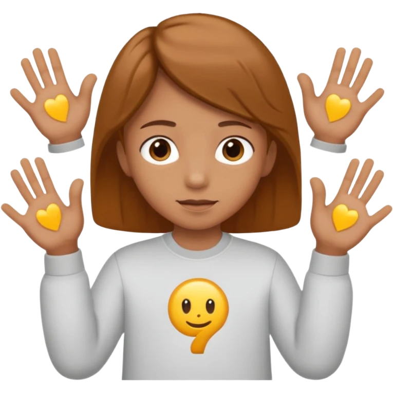 kid with tan hair and holding a six in his hand and a seven and the other hand emoji