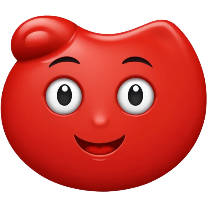 red Acrylic paint emoji