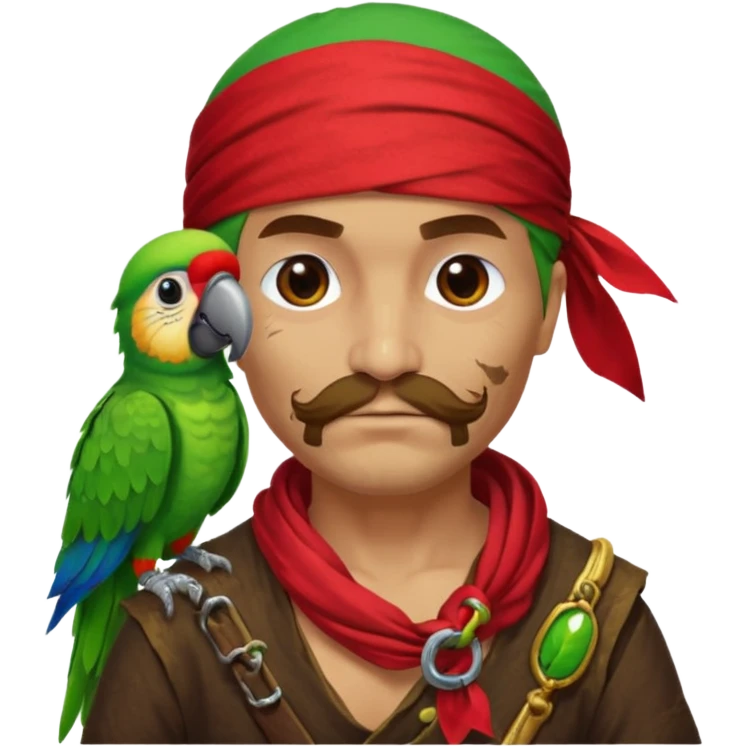 pirate and parrot emoji