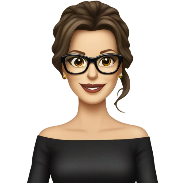 Kate Beckinsale, glasses, happy new year sign emoji