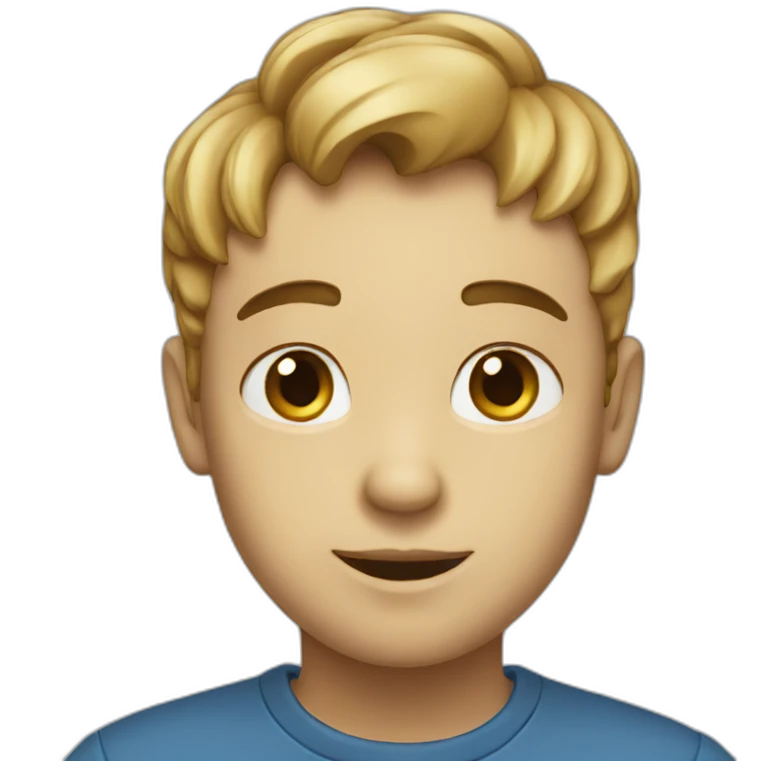 Chat bleu emoji