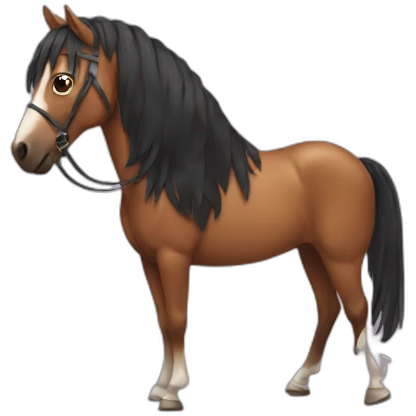 Girl with a horse mask emoji