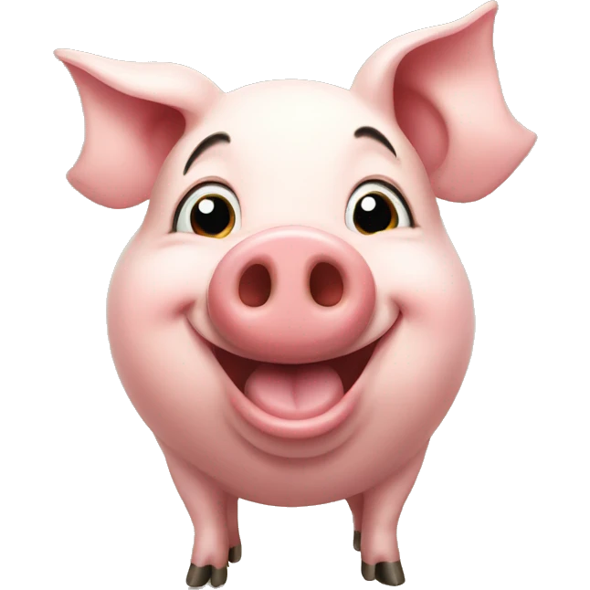 Happy pig emoji