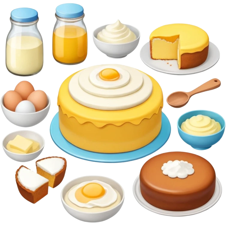 cake baking ingredients emoji